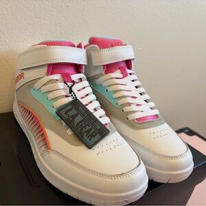 Rare High-Top L.A gears in White/Pink/Teal